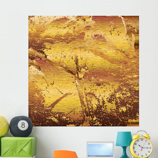 Gold Grunge Texture Wall Decal