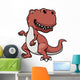 Vector Illustration Cartoon Dinosaur Wall Decal
