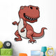 Vector Illustration Cartoon Dinosaur Wall Decal