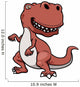 Vector Illustration Cartoon Dinosaur Wall Decal