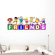 Children Friends Wall Decal