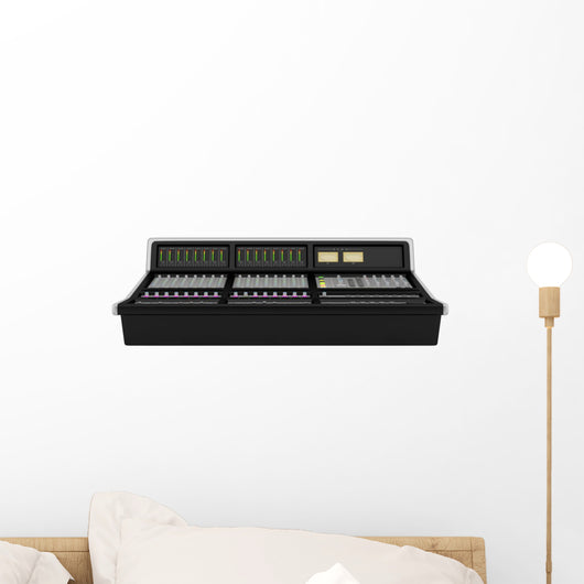 Studio Sound Mixer White Wall Decal