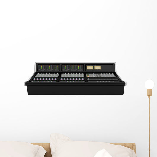 Studio Sound Mixer White Wall Decal