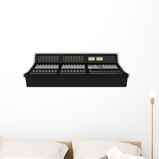 Studio Sound Mixer White Wall Decal