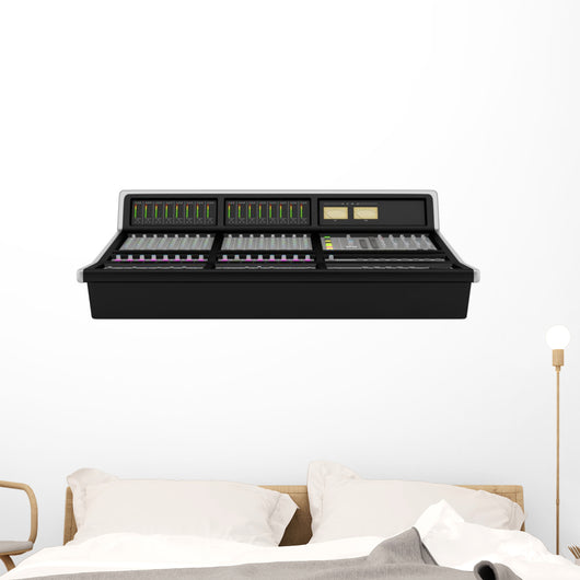Studio Sound Mixer White Wall Decal