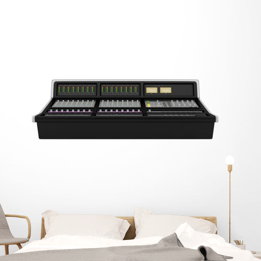Studio Sound Mixer White Wall Decal