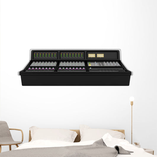 Studio Sound Mixer White Wall Decal
