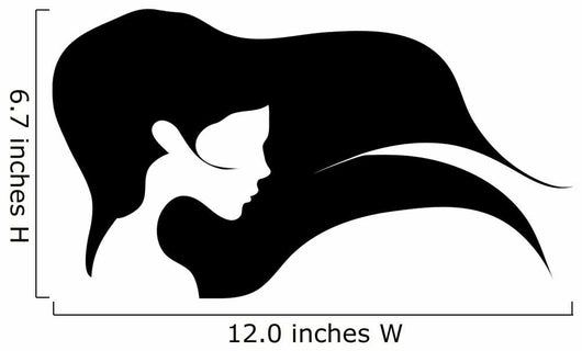 Girl with Long Hair Wall Decal
