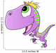 Cute Purple Raptor Dinosaur Wall Decal