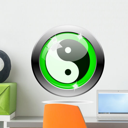 Metallic Green Glossy Icon Wall Decal