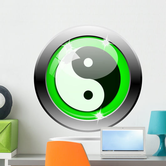 Metallic Green Glossy Icon Wall Decal