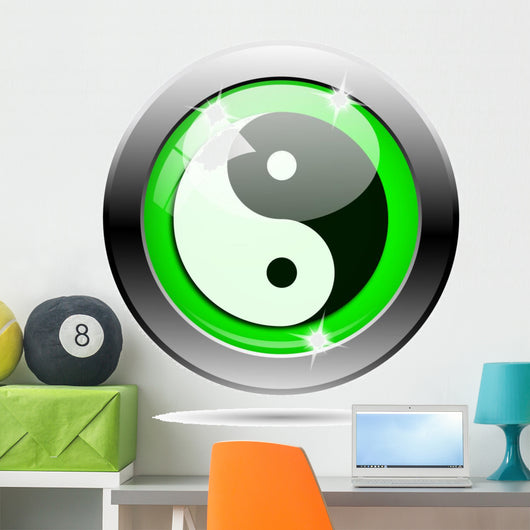 Metallic Green Glossy Icon Wall Decal