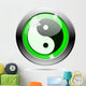 Metallic Green Glossy Icon Wall Decal