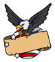 Bald Eagle Banner for Wall Decal