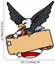 Bald Eagle Banner for Wall Decal