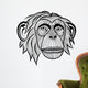 Monkey Chimpanzee Head Wall Decal