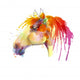 Horse Head Watercolor Painting Wall Decal