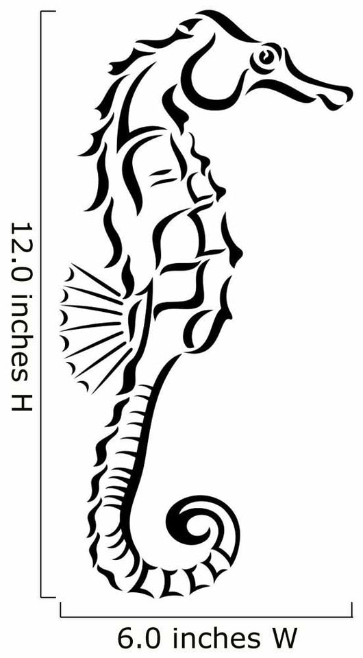 Tribal Seahorse Design Wall Decal