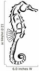 Tribal Seahorse Design Wall Decal