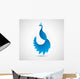 Abstract Peacock Leaf Icon Wall Decal