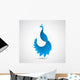 Abstract Peacock Leaf Icon Wall Decal