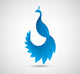 Abstract Peacock Leaf Icon Wall Decal