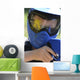 Kids Playing Paintball - Blue Mask Wall Decal