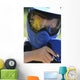 Kids Playing Paintball - Blue Mask Wall Decal