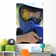 Kids Playing Paintball - Blue Mask Wall Decal
