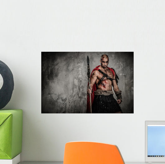 Wounded Gladiator Red Coat Wall Decal