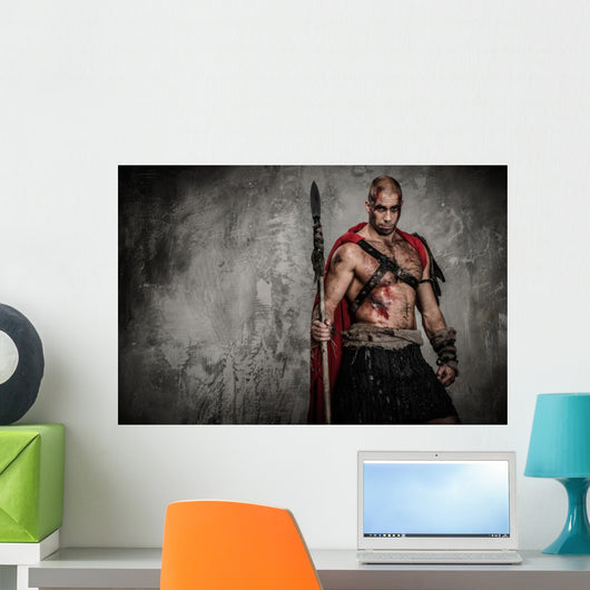 Wounded Gladiator Red Coat Wall Decal