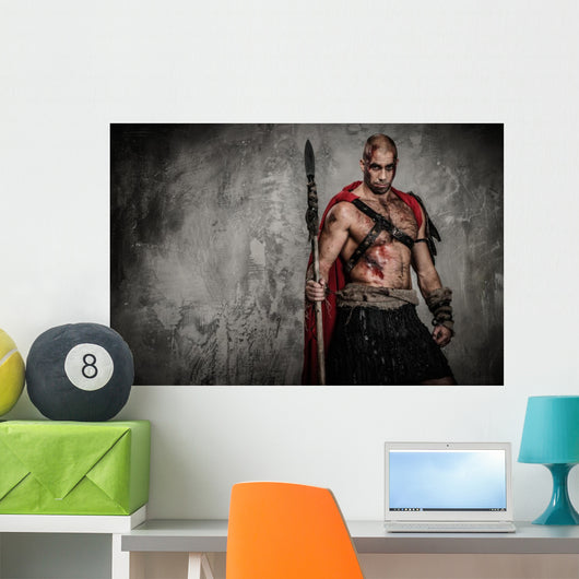 Wounded Gladiator Red Coat Wall Decal