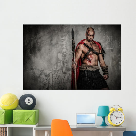Wounded Gladiator Red Coat Wall Decal