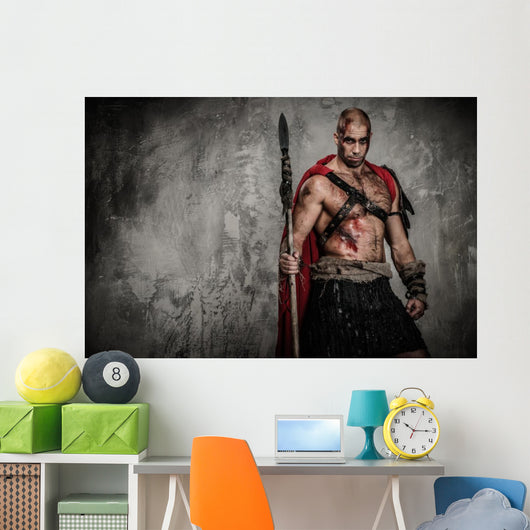 Wounded Gladiator Red Coat Wall Decal
