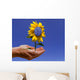 Solar Flower Hand Wall Decal