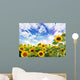 Sommer Sonnenblumen Mit Blauem Wall Decal