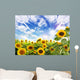 Sommer Sonnenblumen Mit Blauem Wall Decal