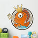 Fish King Cartoon Wall Decal