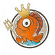 Fish King Cartoon Wall Decal