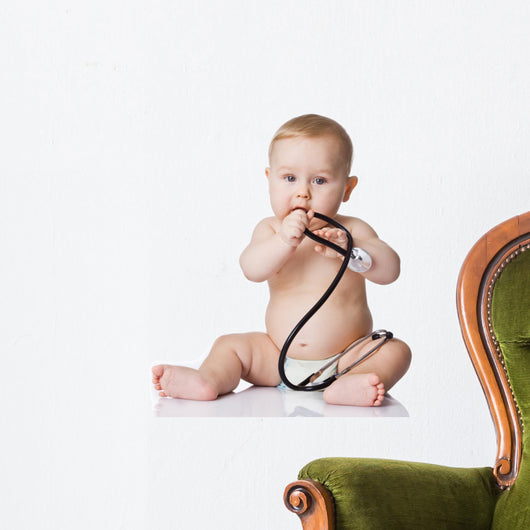 Adorable Baby with Stethoscope Wall Decal