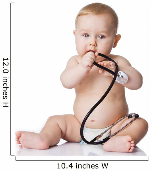 Adorable Baby with Stethoscope Wall Decal