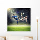 Two Football Players Striking Wall Decal