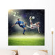 Two Football Players Striking Wall Decal