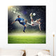 Two Football Players Striking Wall Decal