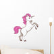 White Unicorn with Pink Wall Decal