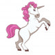 White Unicorn with Pink Wall Decal
