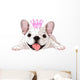 Pink Royal French Bulldog Wall Decal