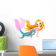 Cute Mermaid and Dolphin Wall Decal