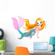 Cute Mermaid and Dolphin Wall Decal