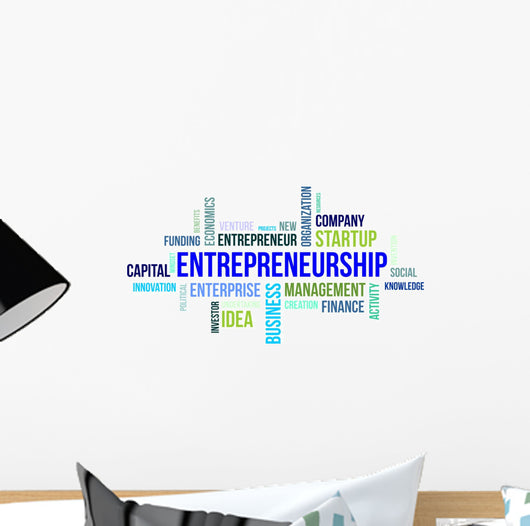 Word Cloud Entrepreneurship Wall Decal